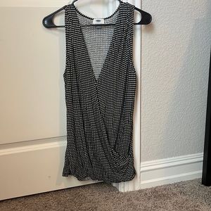 Black and White Crisscross tank top